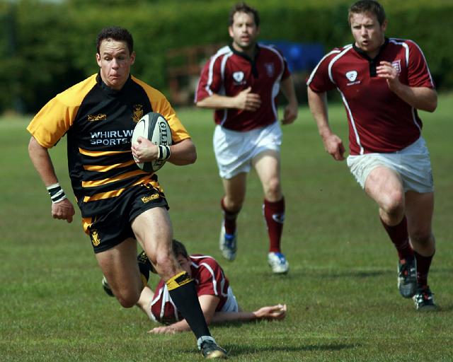 Dirksen breaks away.jpg - Dirksen breaks away. Photo by John Beach.